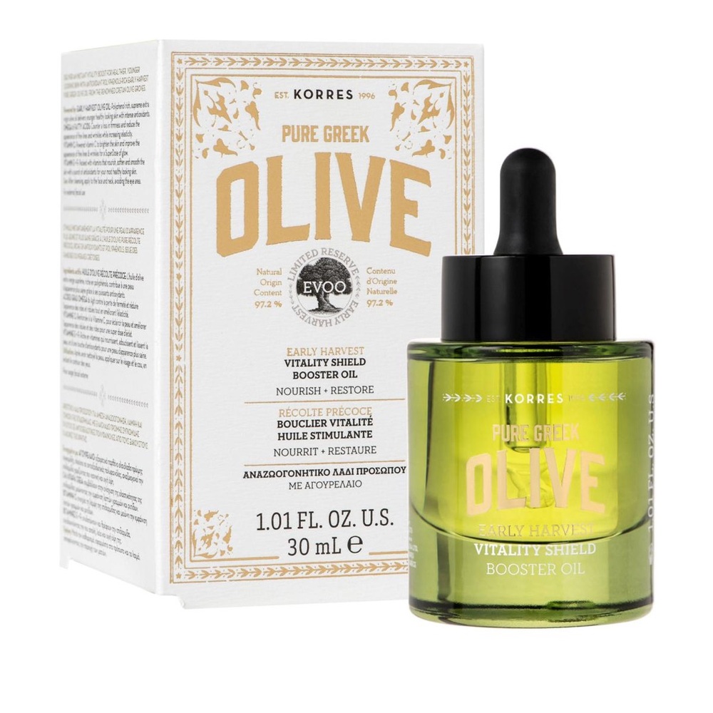 *NEW* KORRES PURE GREEK OLIVE VITALITY SHIELD BOOSTER OIL 30mL - Picture 1 of 5